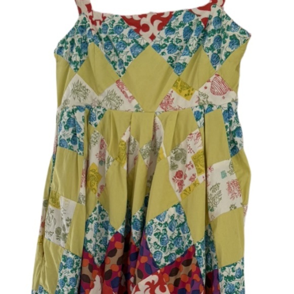 Maeve Multicolor Floral Patchwork Dress - Picture 3 of 10